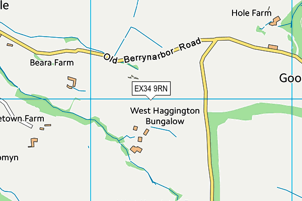 EX34 9RN map - OS VectorMap District (Ordnance Survey)