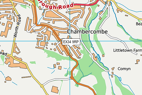 EX34 9RP map - OS VectorMap District (Ordnance Survey)