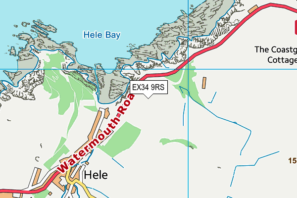 EX34 9RS map - OS VectorMap District (Ordnance Survey)