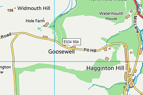 EX34 9SA map - OS VectorMap District (Ordnance Survey)