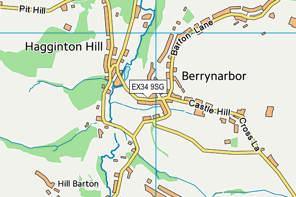 EX34 9SG map - OS VectorMap District (Ordnance Survey)