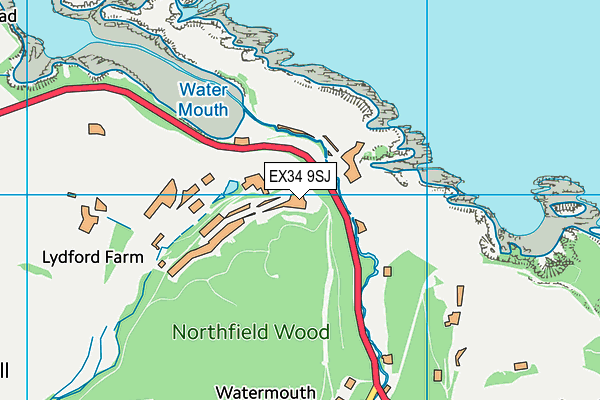 EX34 9SJ map - OS VectorMap District (Ordnance Survey)