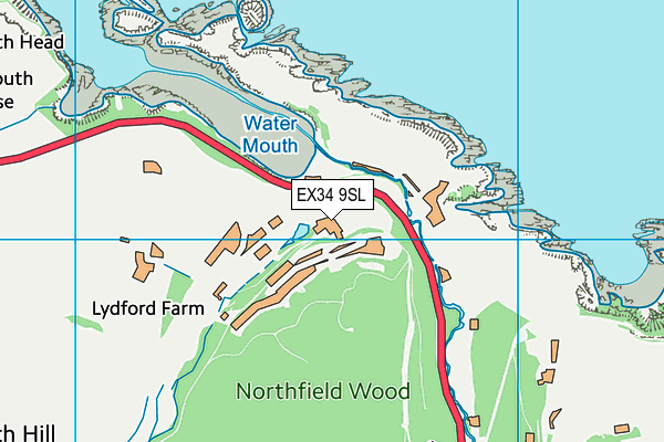 EX34 9SL map - OS VectorMap District (Ordnance Survey)