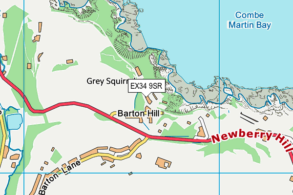 EX34 9SR map - OS VectorMap District (Ordnance Survey)