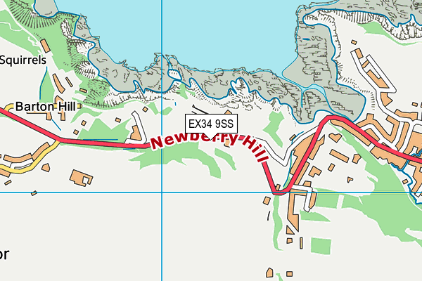 EX34 9SS map - OS VectorMap District (Ordnance Survey)