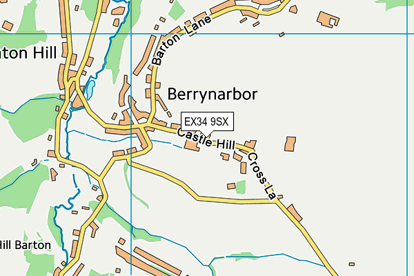 EX34 9SX map - OS VectorMap District (Ordnance Survey)