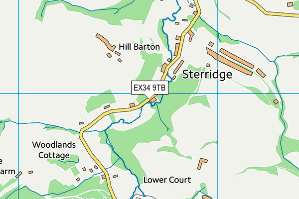 EX34 9TB map - OS VectorMap District (Ordnance Survey)