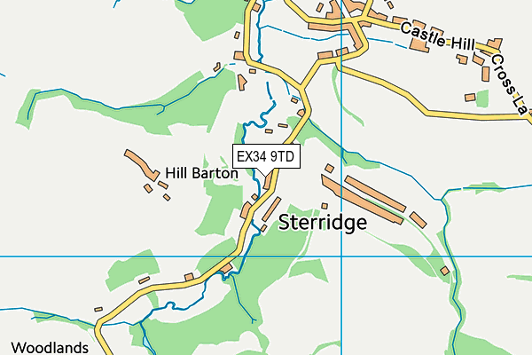 EX34 9TD map - OS VectorMap District (Ordnance Survey)