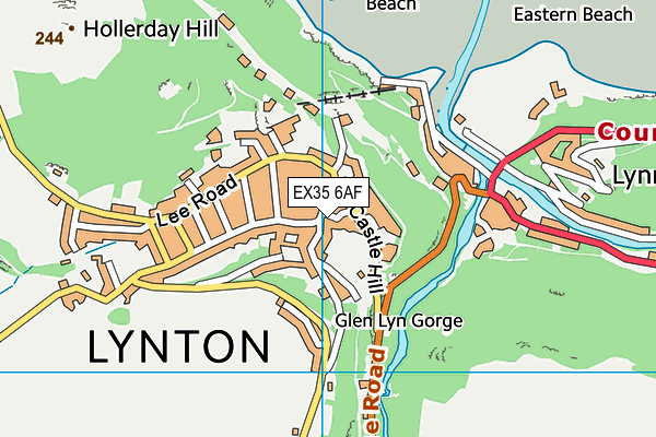 Lynton Church of England Primary School map (EX35 6AF) - OS VectorMap District (Ordnance Survey)