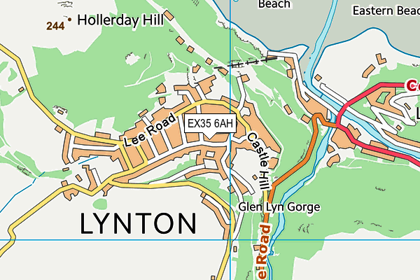 EX35 6AH map - OS VectorMap District (Ordnance Survey)