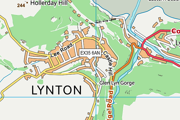 EX35 6AN map - OS VectorMap District (Ordnance Survey)