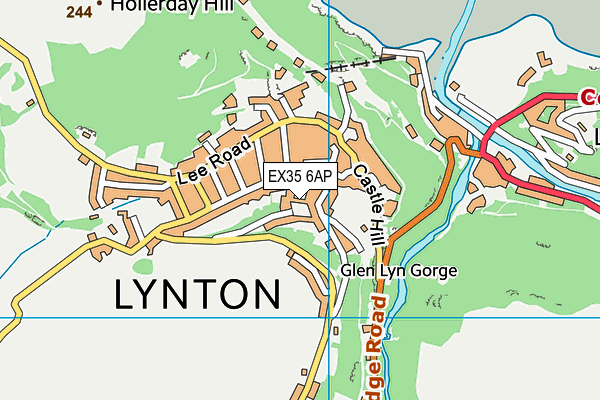 EX35 6AP map - OS VectorMap District (Ordnance Survey)