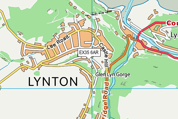 EX35 6AR map - OS VectorMap District (Ordnance Survey)