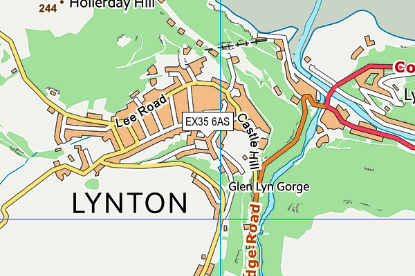 EX35 6AS map - OS VectorMap District (Ordnance Survey)