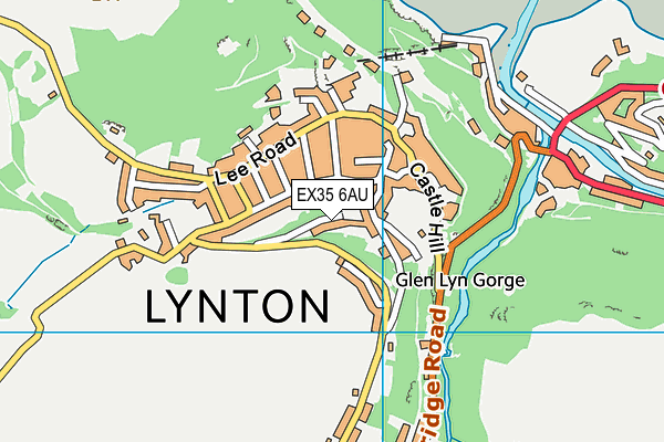 EX35 6AU map - OS VectorMap District (Ordnance Survey)