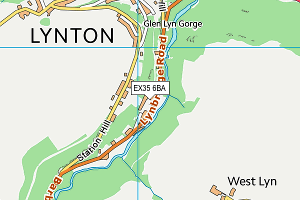 EX35 6BA map - OS VectorMap District (Ordnance Survey)