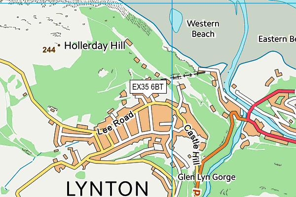 EX35 6BT map - OS VectorMap District (Ordnance Survey)