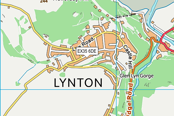 EX35 6DE map - OS VectorMap District (Ordnance Survey)