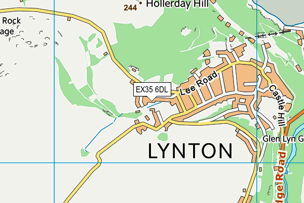 EX35 6DL map - OS VectorMap District (Ordnance Survey)