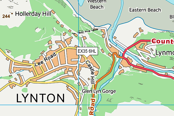 EX35 6HL map - OS VectorMap District (Ordnance Survey)