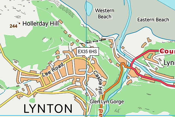 EX35 6HS map - OS VectorMap District (Ordnance Survey)