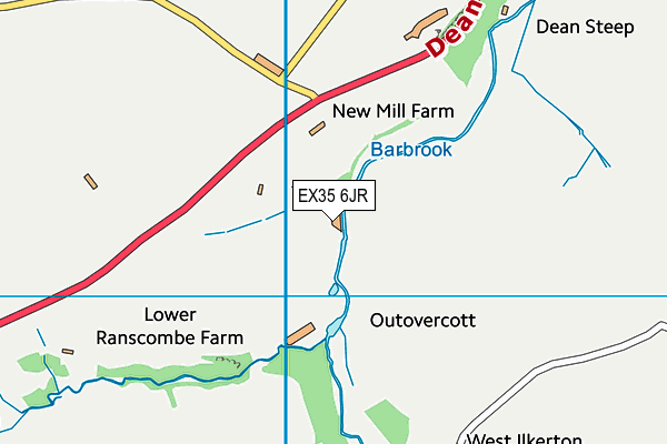 EX35 6JR map - OS VectorMap District (Ordnance Survey)