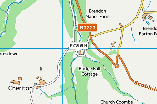 EX35 6LH map - OS VectorMap District (Ordnance Survey)