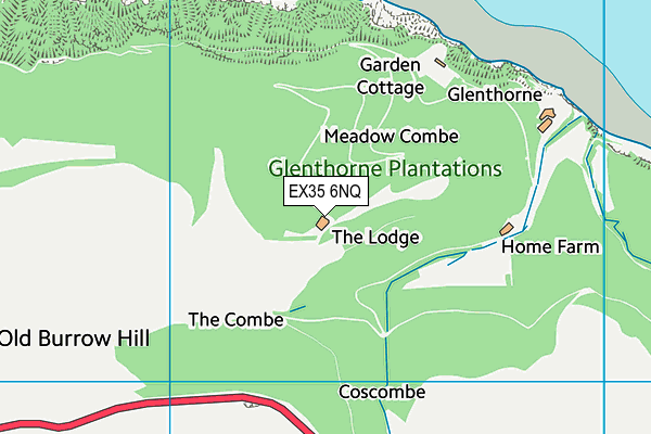 EX35 6NQ map - OS VectorMap District (Ordnance Survey)