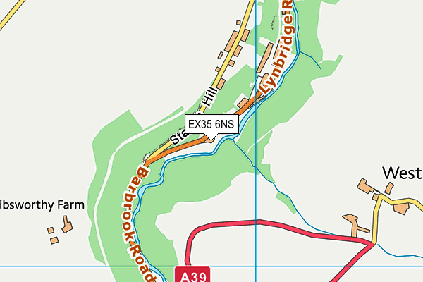 EX35 6NS map - OS VectorMap District (Ordnance Survey)