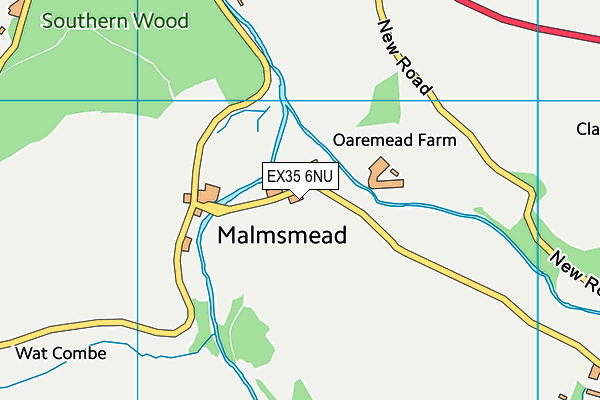 EX35 6NU map - OS VectorMap District (Ordnance Survey)