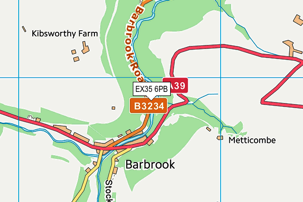 EX35 6PB map - OS VectorMap District (Ordnance Survey)