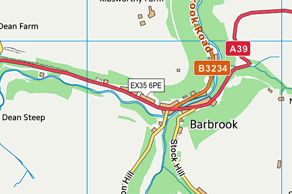 EX35 6PE map - OS VectorMap District (Ordnance Survey)