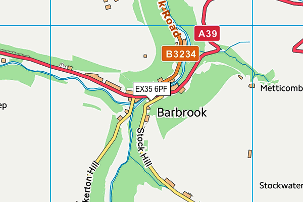 EX35 6PF map - OS VectorMap District (Ordnance Survey)