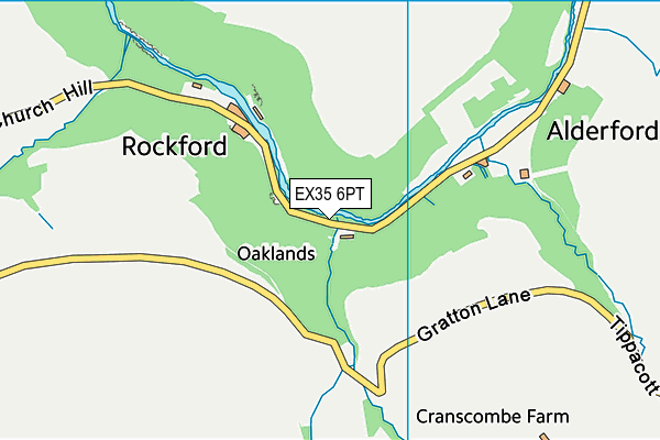 EX35 6PT map - OS VectorMap District (Ordnance Survey)