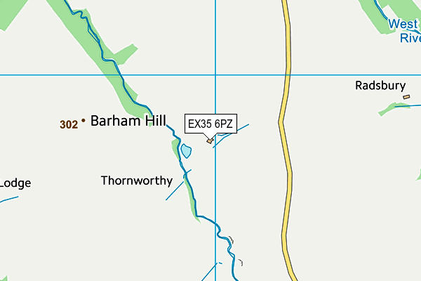 EX35 6PZ map - OS VectorMap District (Ordnance Survey)