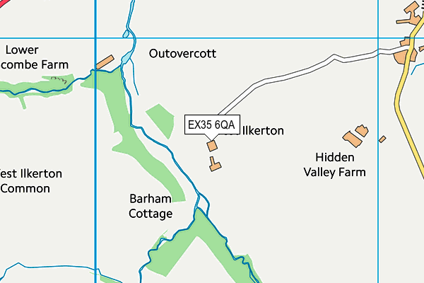 EX35 6QA map - OS VectorMap District (Ordnance Survey)