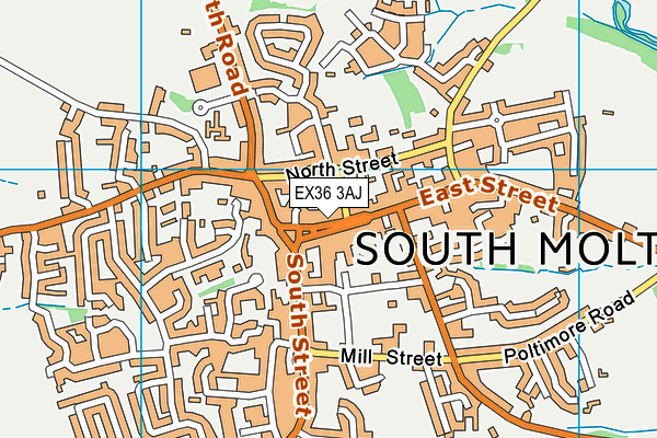 EX36 3AJ map - OS VectorMap District (Ordnance Survey)