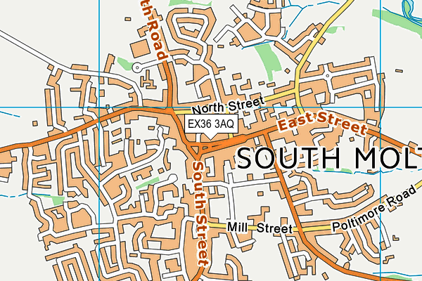 EX36 3AQ map - OS VectorMap District (Ordnance Survey)