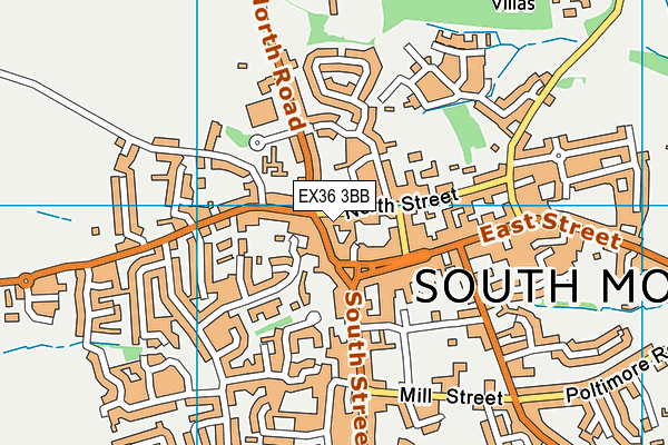 EX36 3BB map - OS VectorMap District (Ordnance Survey)