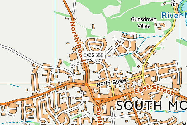 EX36 3BE map - OS VectorMap District (Ordnance Survey)