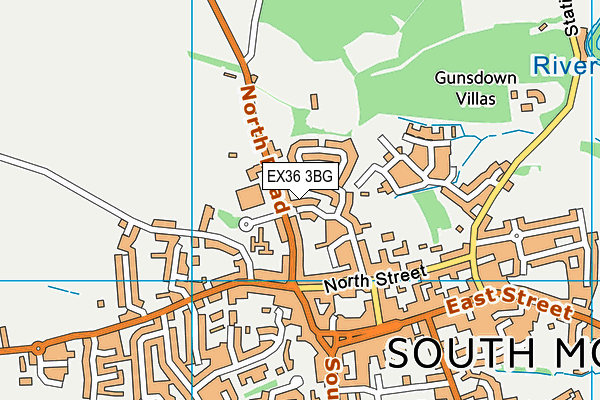 EX36 3BG map - OS VectorMap District (Ordnance Survey)