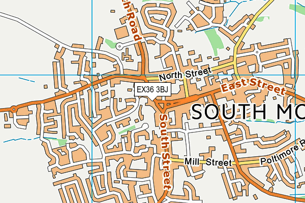 EX36 3BJ map - OS VectorMap District (Ordnance Survey)