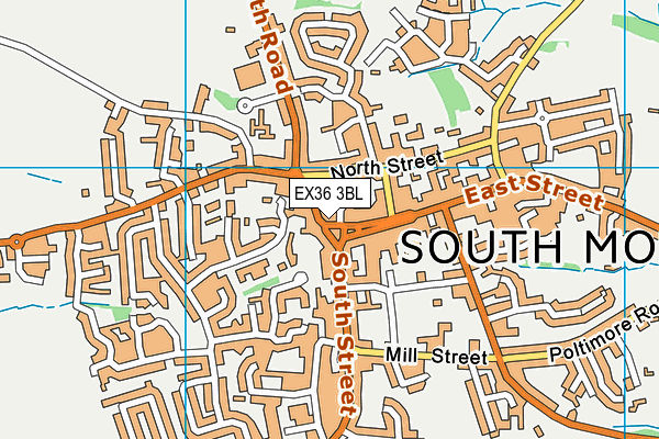 EX36 3BL map - OS VectorMap District (Ordnance Survey)