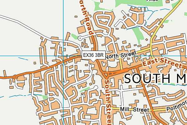 EX36 3BR map - OS VectorMap District (Ordnance Survey)