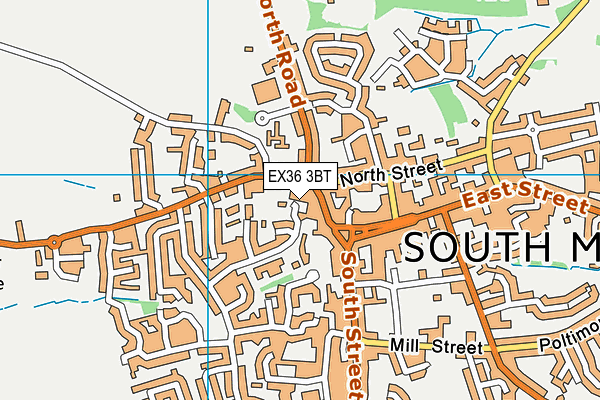 EX36 3BT map - OS VectorMap District (Ordnance Survey)