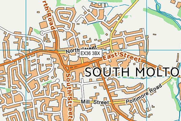 EX36 3BX map - OS VectorMap District (Ordnance Survey)
