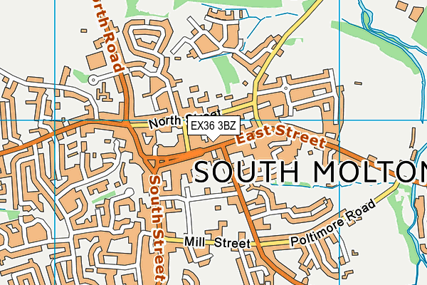 EX36 3BZ map - OS VectorMap District (Ordnance Survey)