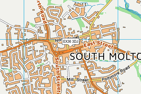 EX36 3DJ map - OS VectorMap District (Ordnance Survey)