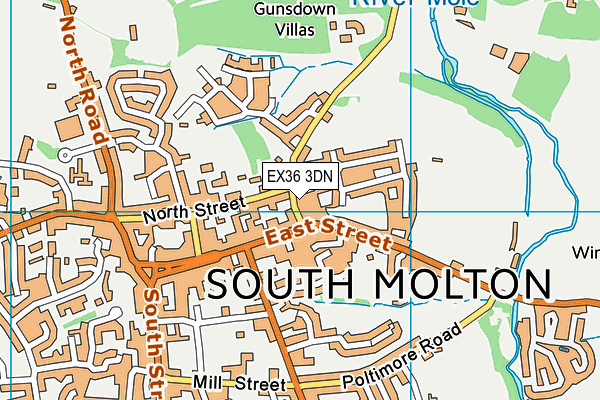 EX36 3DN map - OS VectorMap District (Ordnance Survey)