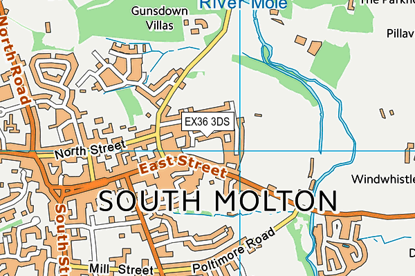 EX36 3DS map - OS VectorMap District (Ordnance Survey)